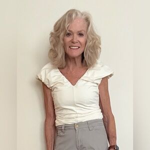 J. Crew Cream Cap Sleeve Blouse